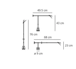 Lampe à poser, Tizio Micro, noir, L49,5cm, H43cm - Artemide