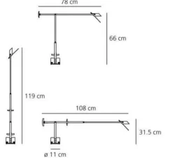 Lampe à poser, Tizio, noir, L78cm, H66cm - Artemide
