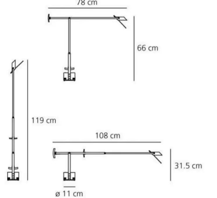 Lampe à poser, Tizio, noir, L78cm, H66cm - Artemide