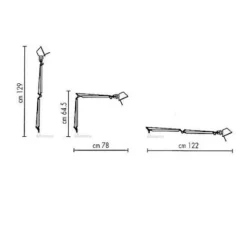 Lampe à poser, Tolomeo Table, Aluminium, H129cm, L122cm,3000k, 632lm- Artemide