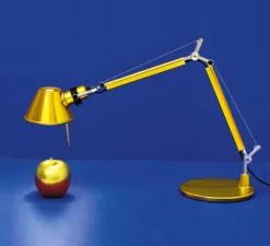 Lampe à poser, Tolomeo Tavolo Micro, or, H73cm, L69cm - Artemide