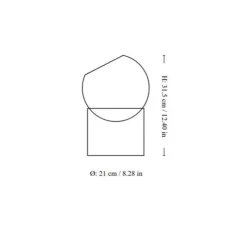 Lampe à poser, Topan VP13, plaqué chrome, Ø21cm, H31,5cm - Andtradition