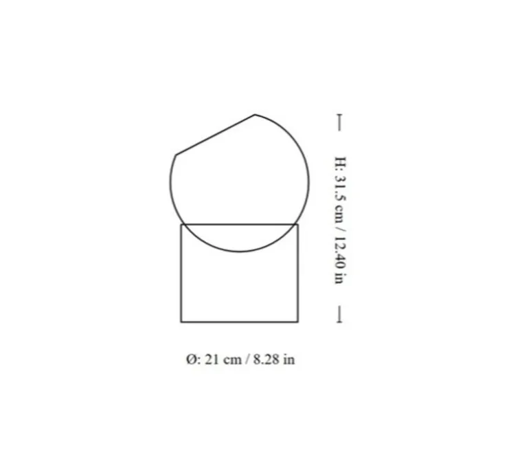 Lampe à poser, Topan VP13, plaqué chrome, Ø21cm, H31,5cm - Andtradition