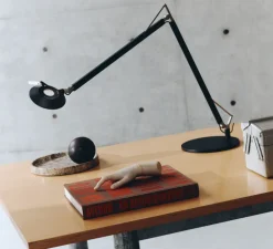 Lampe à poser, Torino, noir, LED, dim, 2700K, 947 lm, L79,4cm, H88,9cm - Stilnovo