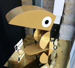 Lampe à poser, Toucan, doré, L21cm, H23cm - Bleu Carmin Design