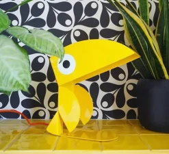 Lampe à poser, Toucan, jaune, L21cm, H23cm - Bleu Carmin Design