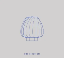 Lampe à poser, TR12, bouleau, Ø30cm, H30cm - Tom Rossau