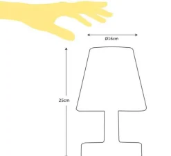 Lampe à poser, Transloetje, gris, LED, Ø16,5cm, H25,5cm - Fatboy