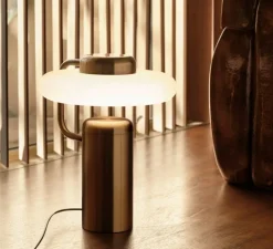 Lampe à poser, Tratto, laiton, LED, dim, 2700K, 1450 lm, L27cm, H33cm - KDLN