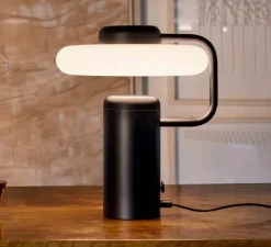 Lampe à poser, Tratto, noir, LED, dim, 2700K, 1450 lm, L27cm, H33cm - KDLN