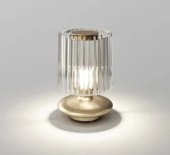 Lampe à poser, Tread LT, cristal transparent, Ø15cm, H20cm - Vistosi