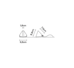 Lampe à poser, Tripla F41, anthracite, LED, L9,8cm, H7,5cm - Fabbian