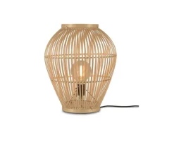 Lampe à poser, Tuvalu_L, bois, marron, Ø60cm, H70cm - Good & Mojo