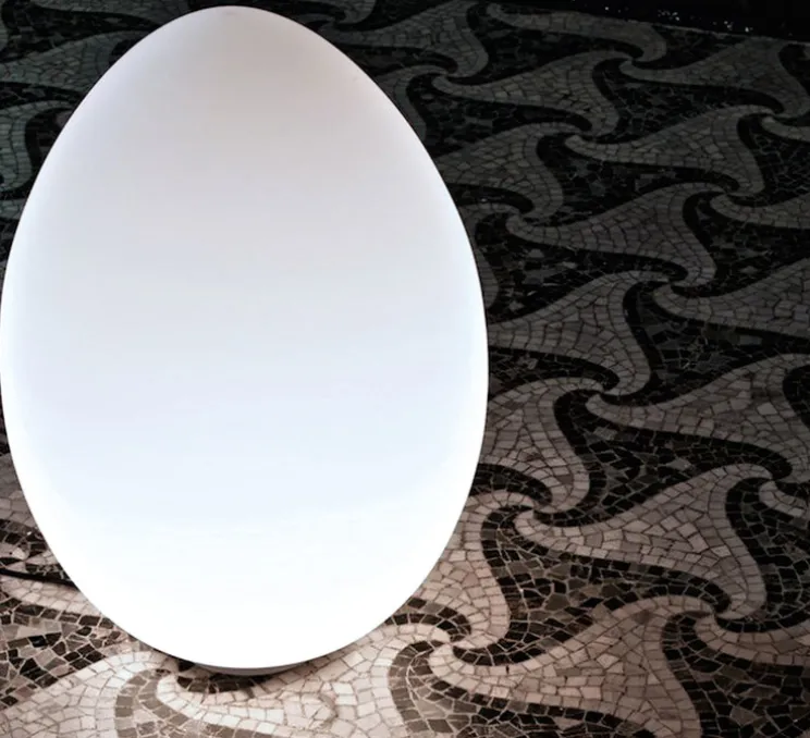 Lampe à poser, Uovo Grande, blanc, Ø43cm, H62cm - Fontana Arte