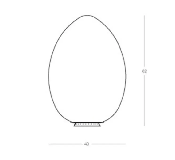 Lampe à poser, Uovo Grande, blanc, Ø43cm, H62cm - Fontana Arte