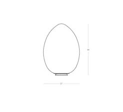 Lampe à poser, Uovo Media, blanc, Ø27cm, H44cm - Fontana Arte