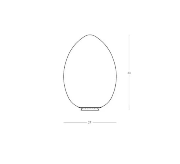 Lampe à poser, Uovo Media, blanc, Ø27cm, H44cm - Fontana Arte