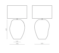 Lampe à poser, Ural, beige, L34,5cm, H45cm - Aromas del Campo