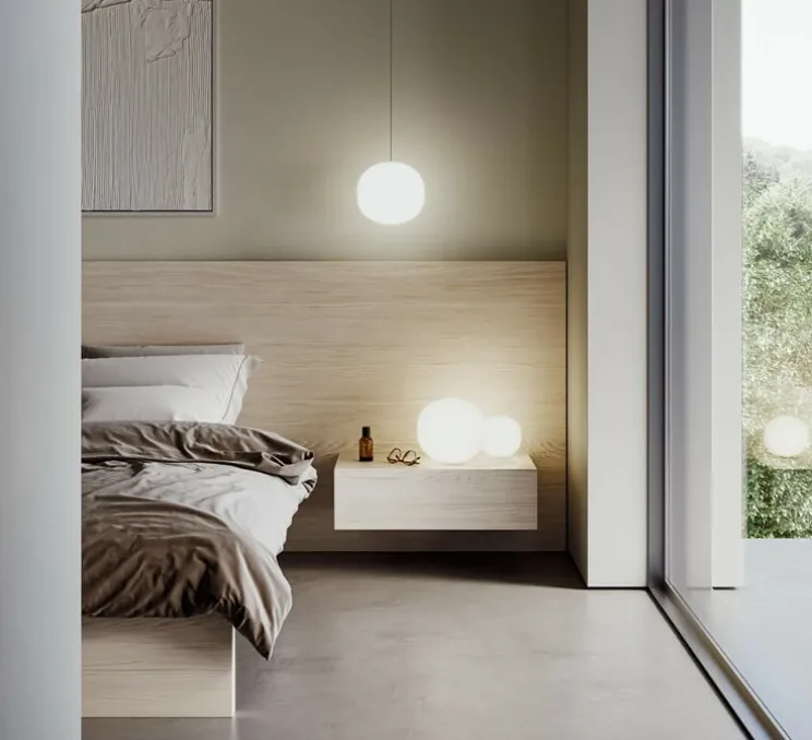 Lampe à poser, Volum 22, blanc brillant, dimmable, Ø22cm, H21cm - Lodes