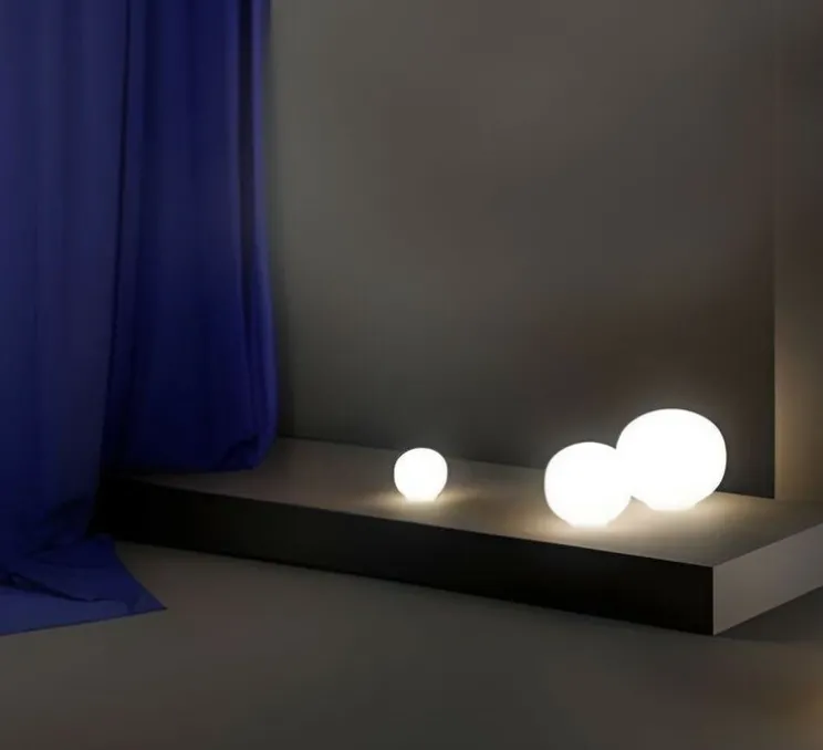 Lampe à poser, Volum 22, blanc brillant, dimmable, Ø22cm, H21cm - Lodes