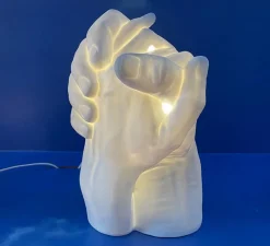 Lampe à poser, With Me, mains, blanc, L21cm, H40,5cm - Seletti