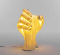 Lampe à poser, With Me, mains, blanc, L21cm, H40,5cm - Seletti