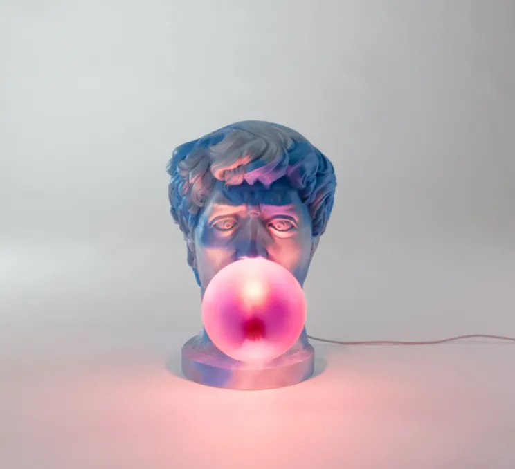Lampe à poser, Wonder Cloud, bleu et rose, L21cm, H40,5cm - Seletti