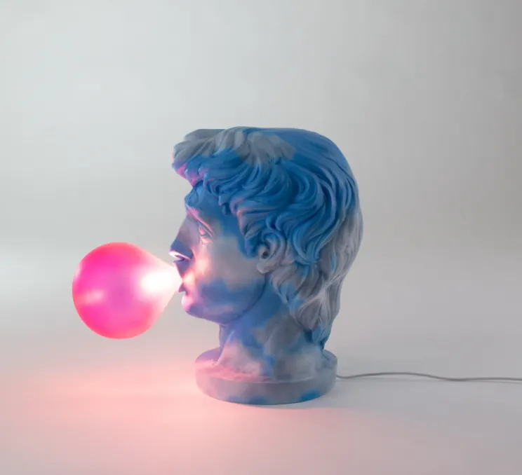 Lampe à poser, Wonder Cloud, bleu et rose, L21cm, H40,5cm - Seletti