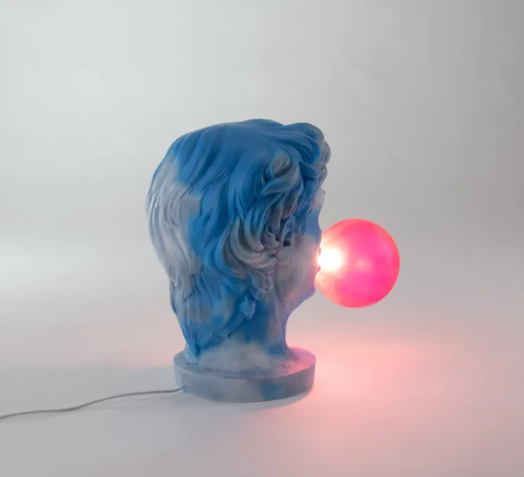 Lampe à poser, Wonder Cloud, bleu et rose, L21cm, H40,5cm - Seletti