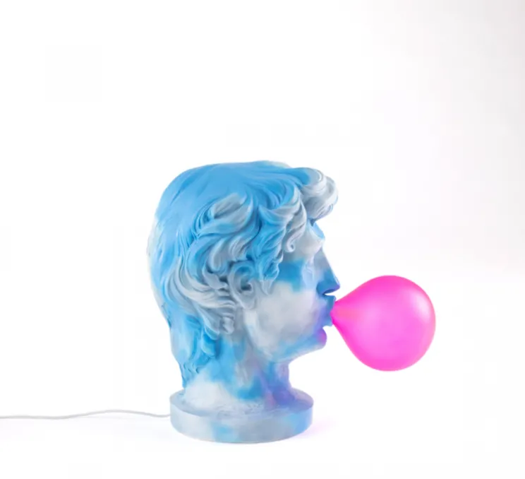 Lampe à poser, Wonder Cloud, bleu et rose, L21cm, H40,5cm - Seletti