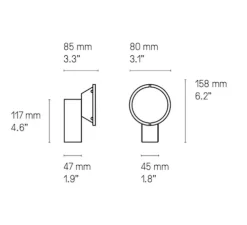 Lampe à poser, Wonder, laiton poli et graphite satiné, LED, dim, 2700k, 1100 lm, L11,2cm, H23cm - CVL