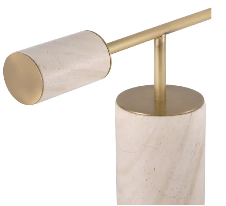 Lampe à poser, Xperience, Laiton, travertin, L51cm, H62,5cm - Eichholtz