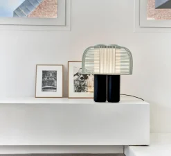 Lampe à poser, Yasuke, noir et vert, LED, dim, 2700-3400K, 1300 lm, L39,5cm, H44,3cm - DCW éditions Paris