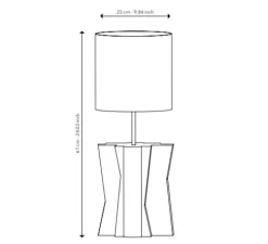 Lampe à poser, Yucca N°2, gris clair , Ø25cm, H61cm - Serax