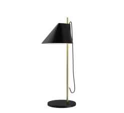 Lampe à poser, Yuh, noir, laiton, base marbre noir, LED, dim, 2700K, 446 lm, Ø20cm, H61cm - Louis Poulsen