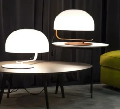 Lampe à poser, Zanuso, blanc, Ø42cm - Oluce