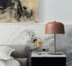 Lampe à poser, Zile, rouge brique, Ø40cm, H66cm - Luceplan