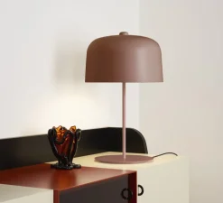 Lampe à poser, Zile, rouge brique, Ø40cm, H66cm - Luceplan