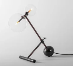 Lampe à poser, Zosia, Gris acier, L40cm, H44cm - Schwung