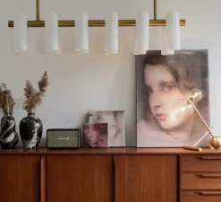 Lampe à poser, Zosia, Laiton laqué bruni, L40cm, H44cm - Schwung