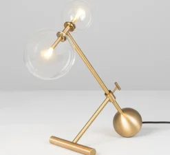 Lampe à poser, Zosia, Laiton laqué bruni, L40cm, H44cm - Schwung