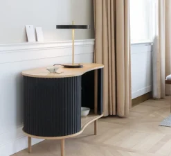 Lampe, Asteria table, noir, LED, 3000K, 600lm, Ø40cm, H30cm - Umage