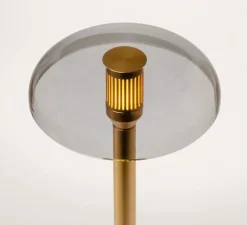 Lampe, Baladeuse, Air, or, abat-jour fumé, IP65, Ø10cm, H26cm - Humble