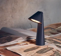 Lampe, Baladeuse, Ami, argile chocolat, IP44, LED, dim, 2700K, 30-75-150 lm, Ø9cm, H31,6cm - Frandsen