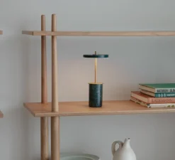 Lampe, Baladeuse, Asteria Move mini, Marbre vert, LED, dim, 2600K, 124 lm, Ø12cm, H25,5cm - Umage