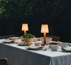 Lampe, Baladeuse, Basica Minima Bateria, parchemin, LED, dim, 2200K, 38 lm, Ø12,5cm, H33cm - Santa & Cole