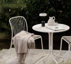 Lampe, Baladeuse, Blossi Portable Mini, noir, opal, IP65, LED, dim, 2700K, 230 lm, Ø14cm, H26,2cm - Nuura