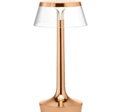 Lampe, Baladeuse, Bon Jour unplugged, cuivre, couronne transparente, LED, dim, 2700K, 181 lm, Ø10,3cm, H27cm - Flos