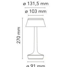 Lampe, Baladeuse, Bon Jour unplugged, cuivre, couronne transparente, LED, dim, 2700K, 181 lm, Ø10,3cm, H27cm - Flos