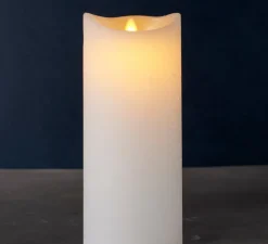 Lampe, Baladeuse, Bougie Sara exclusive, blanc, Ø10cm, H25cm - Sirius